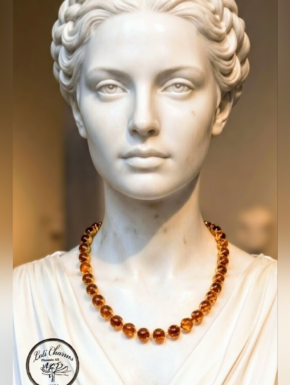 Natural Hessonite Garnet Necklace & Earrings in 14K Gold Plated or Silver Plated